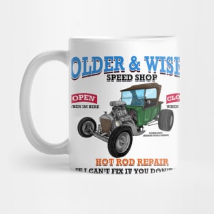 Older & Wiser Speed Shop Classic Car Hot Rod Novelty Gift Mug